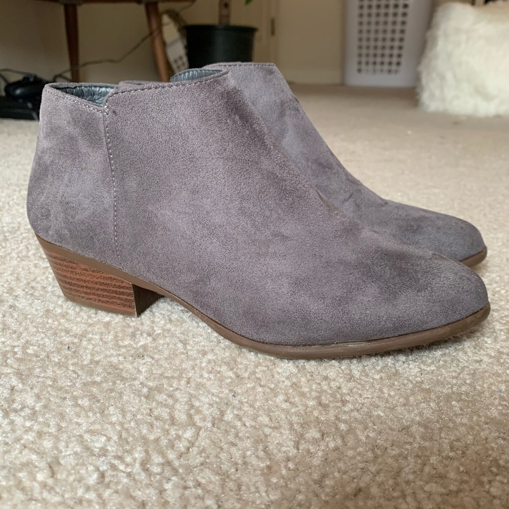 Grey ankle booties